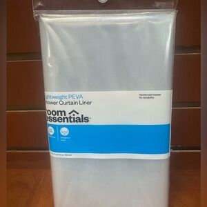 Room Essentials Clear PEVA Shower Curtain Liner
